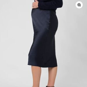 ripe maternity Lexie Satin Skirt Navy